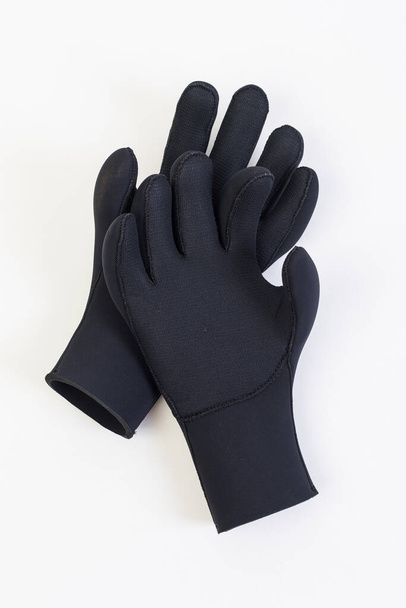 Gloves for spearfishing. Neoprene diving equipment - Photo, image
