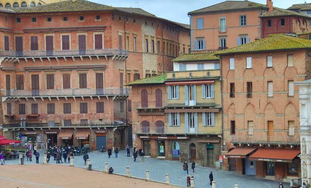 historical city Siena Tuscany Italy palio - Zdjęcie, obraz
