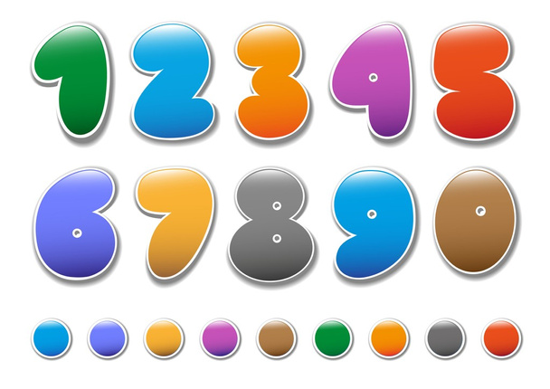 Decorative numbers set2 - Διάνυσμα, εικόνα