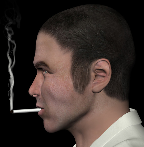 Hombre fumando cigarrillo
 - Foto, imagen