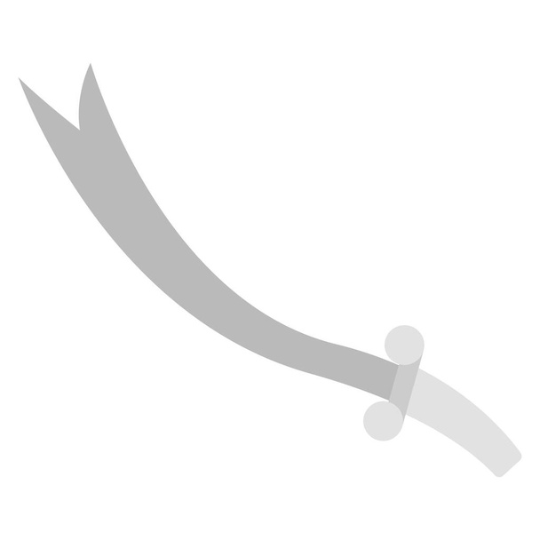 double edged sword flat clipart vector illustration - Вектор,изображение
