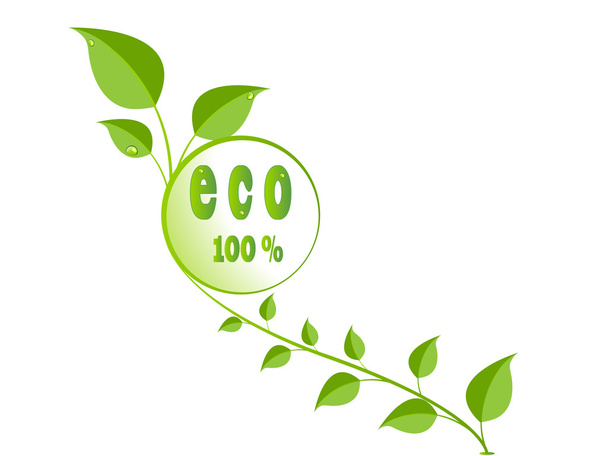 Green leaves logo - Vektor, kép