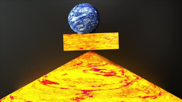 Márvány geometriai kövek egyensúlya - Felvétel, videó