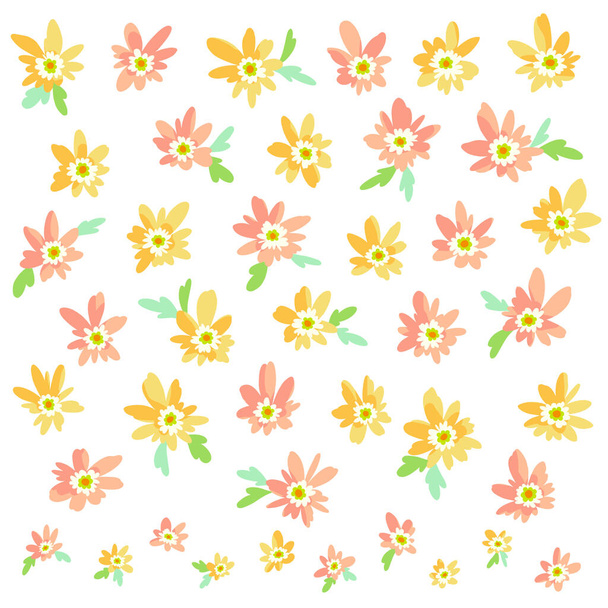 Abstract and impressive cute flower material, - ベクター画像