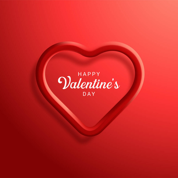 Valentine's Day Heart and Love Background - Vetor, Imagem