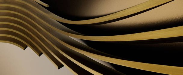 A digital render of a textured geometric gold background for wallpapers - Fotoğraf, Görsel
