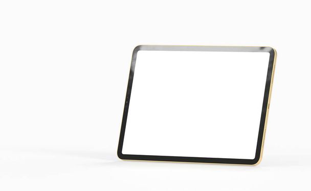 A 3D rendering illustration of a tablet display with a blank screen - Foto, immagini