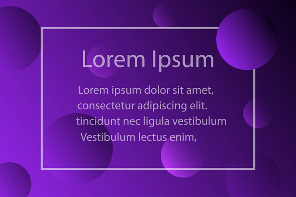 Violet dark abstract background with circle and copy space for text vector illustration. - Vector, afbeelding