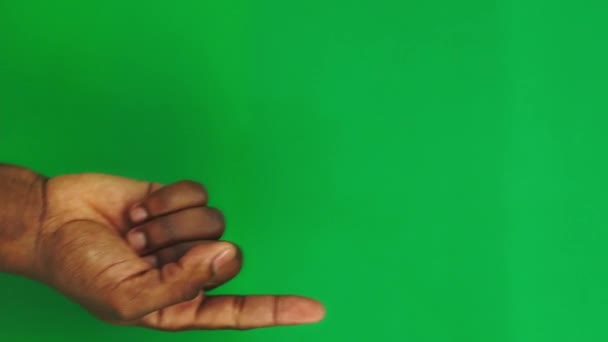 15ジェスチャー緑の画面上の男性ブラックハンドでタッチスクリーンを制御するためのパッケージ - 映像、動画