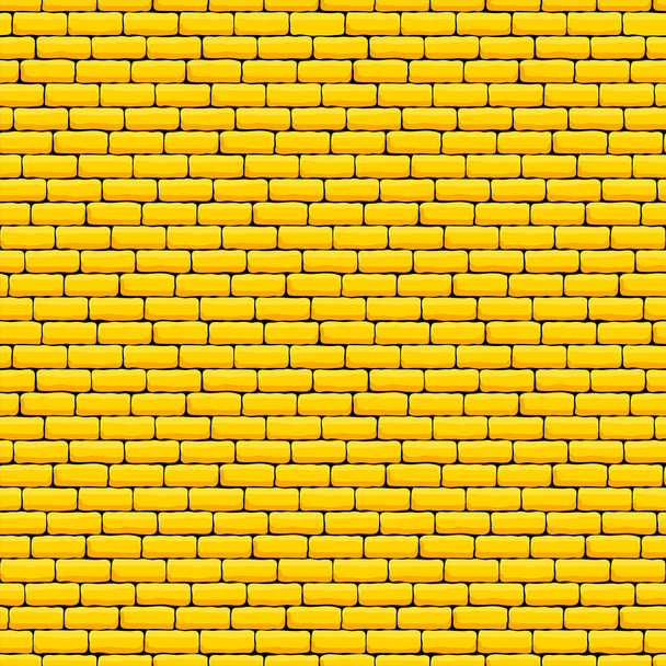 Yellow Seamless Brick Background - Vektor, obrázek