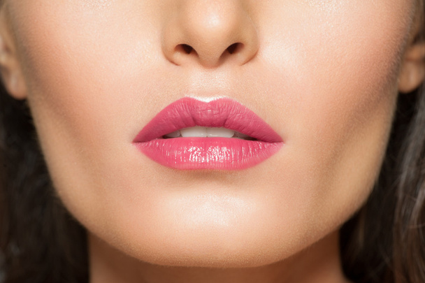 Closeup of beautiful lips - Фото, изображение
