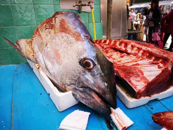 Mediterranean Fish in open seamarket, Napoli - Photo, Image