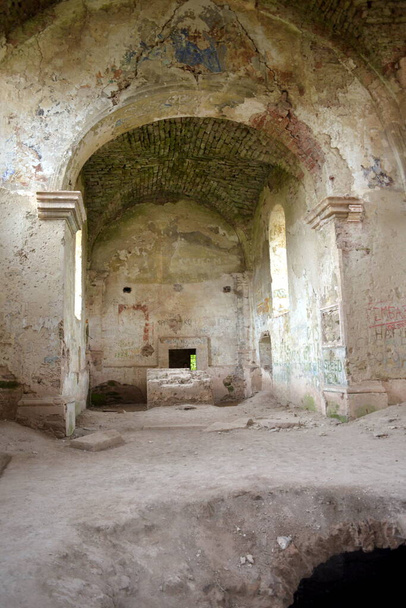 historical ruins of a church in Chervonograd castle, Ukraine - Fotó, kép