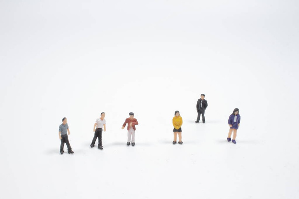 a group of little people on white backgroun - Foto, Imagen