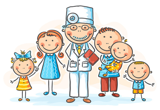 Family doctor - Vector, Image