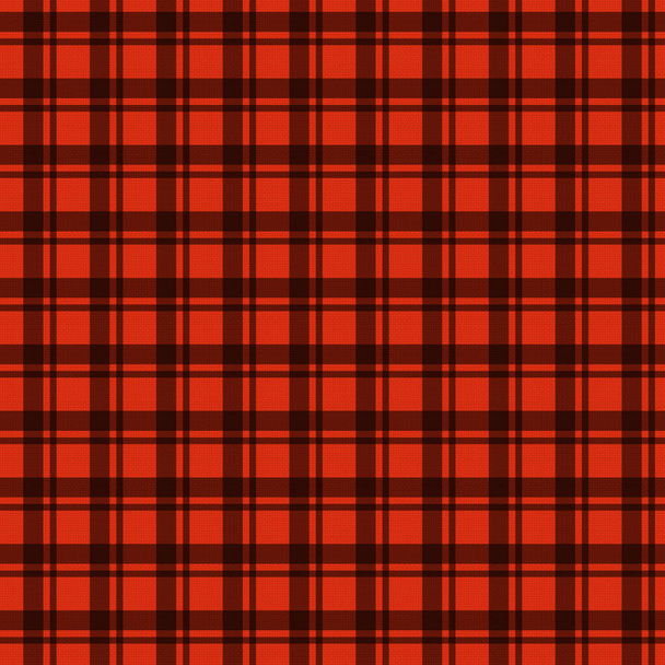 Retro red black buffalo plaid check seamless pattern. Traditional american country lumberjack style. Rustic square checkered fabric texture. - Photo, Image