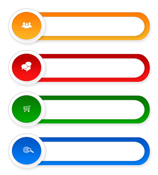 Botones redondeados coloridos
 - Foto, imagen
