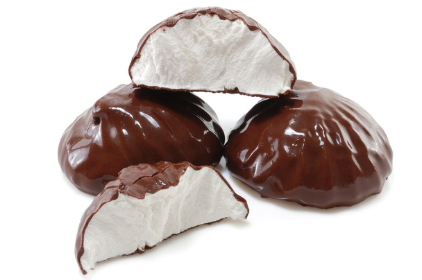 marshmallows em chocolate
 - Foto, Imagem