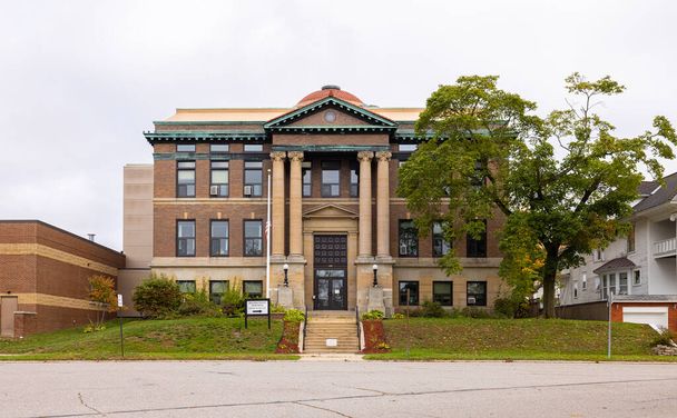 Cadillac, Michigan, USA - October 22, 2021: The Wexford County Courthouse - Photo, Image