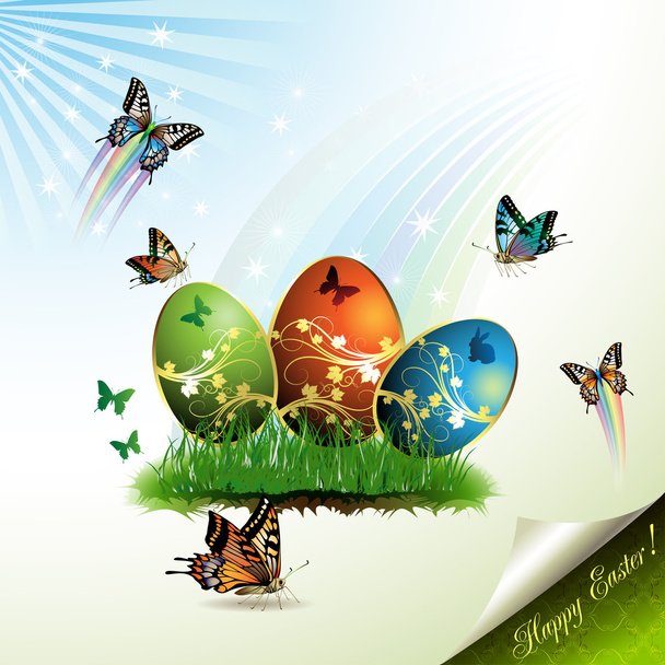 Easter card - Vector, afbeelding