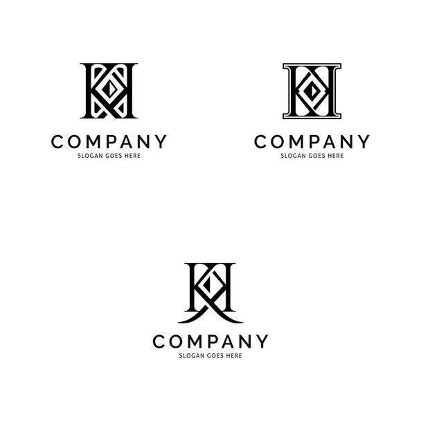 Set of Initial Letter KK Icon Vector Logo Template Illustration Design - Vektor, kép