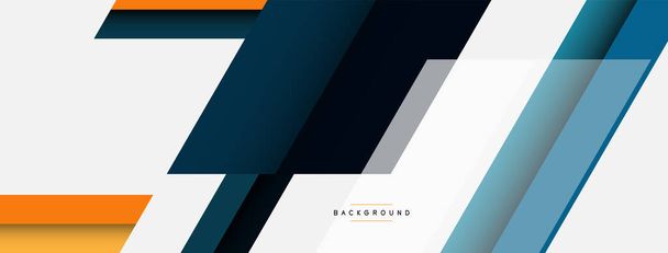 Vector background. Abstract overlapping color lines design with shadow effects. Illustration for wallpaper banner background or landing page - Vector, Image