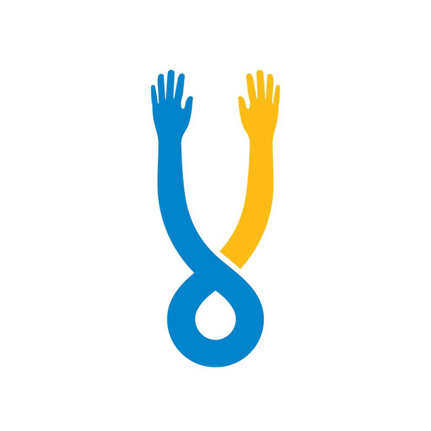 Hand-Vektor-Symbol Illustration Design-Vorlage - Vektor, Bild