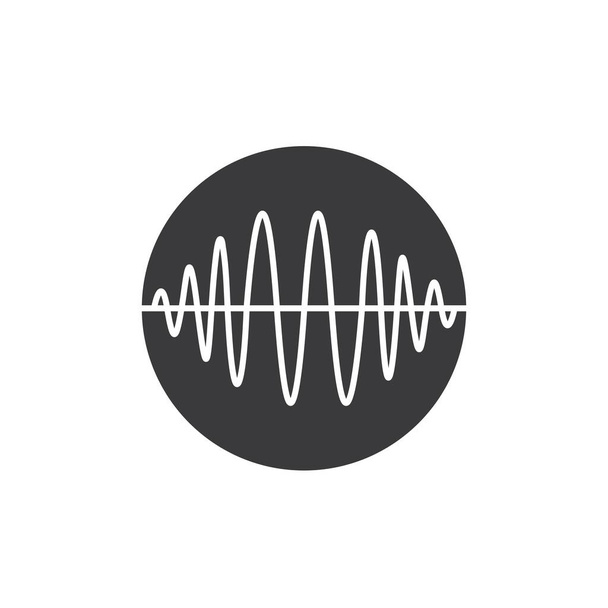 amplitude wave sign vector icon design template - Vector, Image
