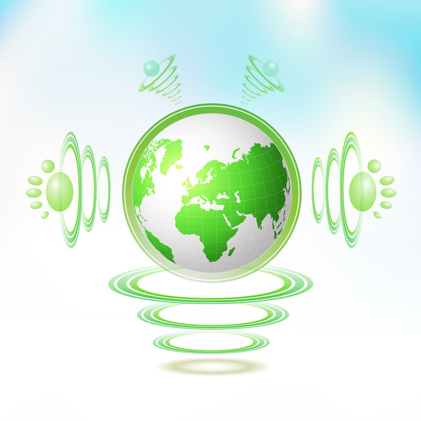 Эко-зеленая земля
 - Вектор,изображение