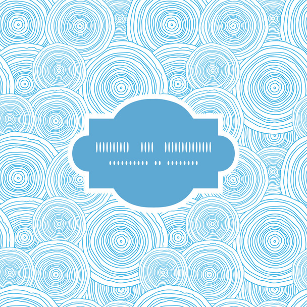 Vector doodle circle water texture frame seamless pattern background - ベクター画像