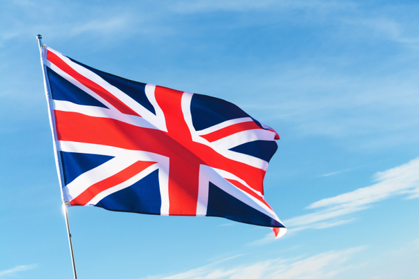 National flag of The United Kingdom outdoors - Zdjęcie, obraz
