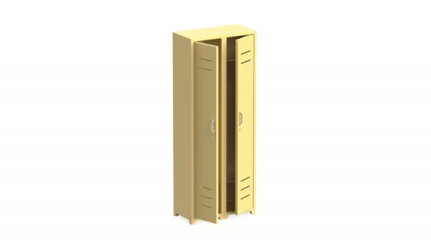 Opening the doors of metal lockers - 映像、動画