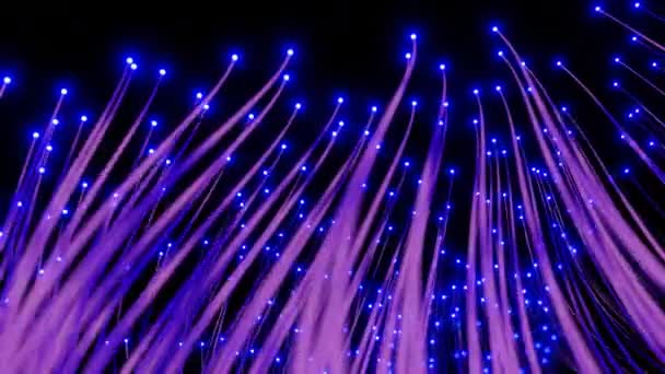Seamless loop abstract technology background vawing bunch of optical fibers. - Materiał filmowy, wideo