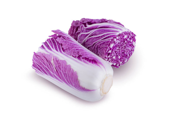 Purple chinese cabbage isolated on white background - Photo, Image