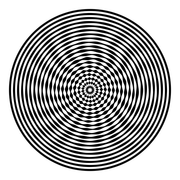 Abstract circle op art pattern. Vector illustration. - Vetor, Imagem