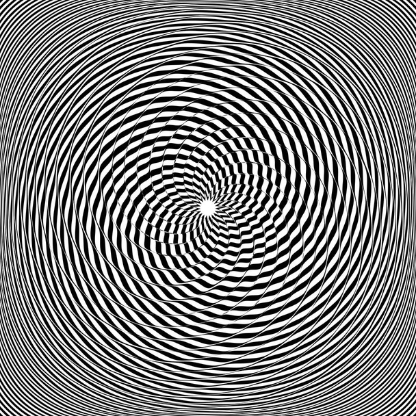 Whirl movement illusion. Abstract op art pattern. Vector illustration. - Вектор,изображение