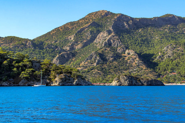 Fethiye, Oludeniz, Aquarium Bay, Blue Lagoon, Turkey's Best Beaches, Yacht and Boat Tour, Sea, Sand, Sun - Foto, afbeelding