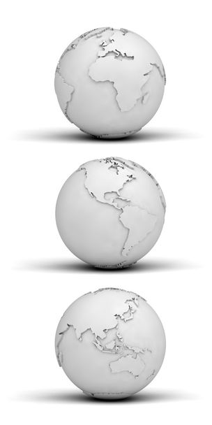 紙の地球儀 - 写真・画像