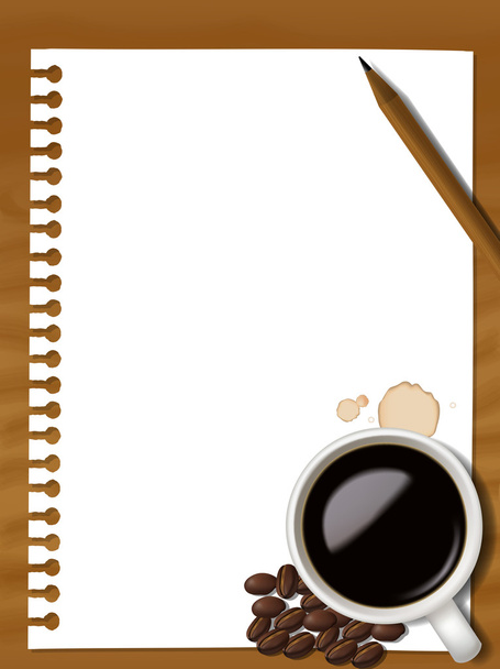 koffie note2 - Vector, afbeelding