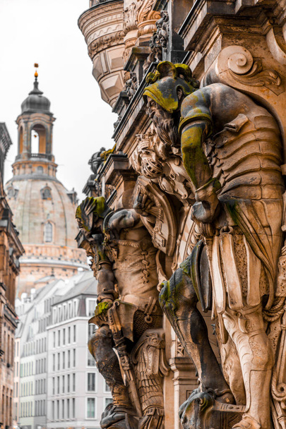 The ancient George Gate or Georgentor in the old town, Altstadt of Dresden, the capital of Saxony, Germany. - Fotó, kép