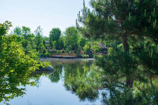 Grand Rapids, MI - Mai 130 2016: Schöne ruhige Szene in den Gärten von Meijer - Foto, Bild