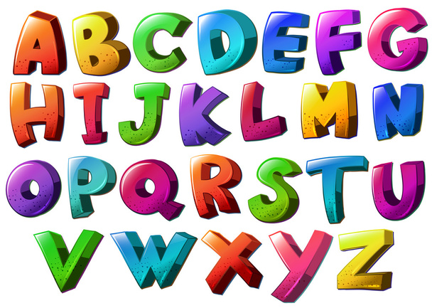 Litery alfabetu - Wektor, obraz