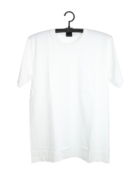 t-shirt on hanger isolated on white - Fotó, kép
