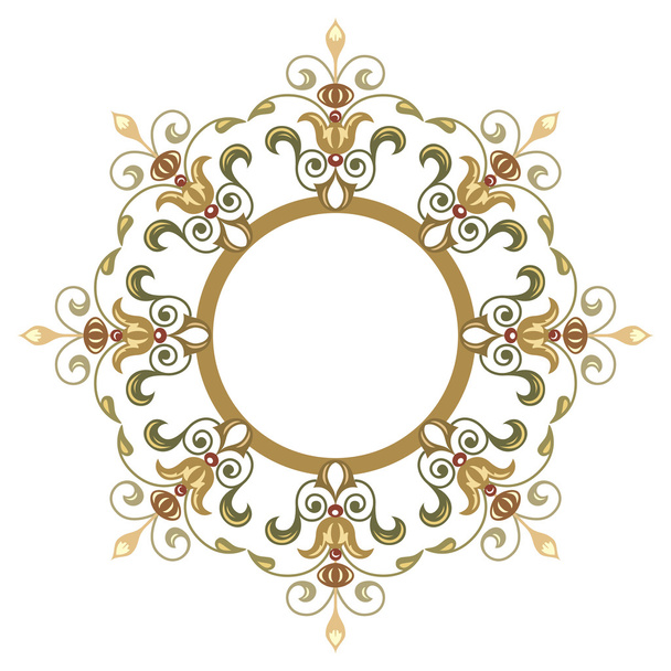 Beautiful luxury round frame, ornamental border - Вектор, зображення