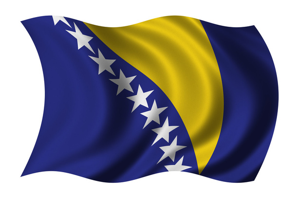 Flagge von Bosnien-Herzegowina - Foto, Bild