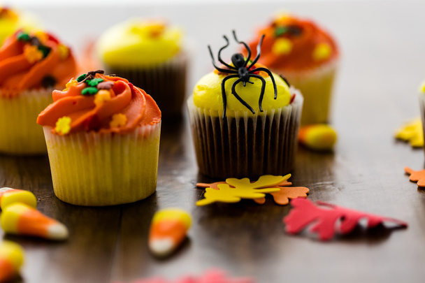 Yellow and orange Cupcakes - Photo, Image