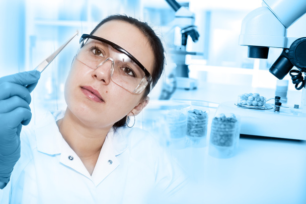 laboratory assistant in the laboratory of food quality - Фото, изображение