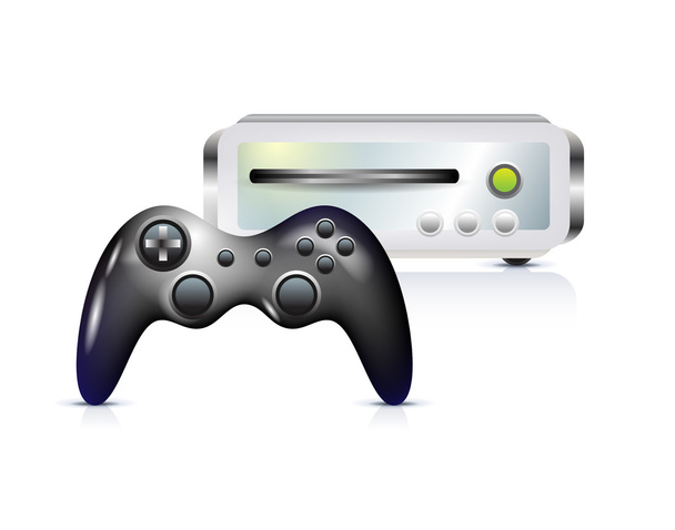 Gamepad with console - Vetor, Imagem