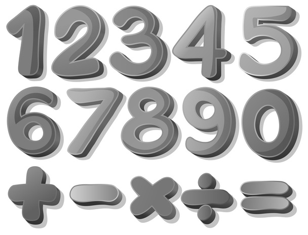 Numbers Illustration - Vector, Image