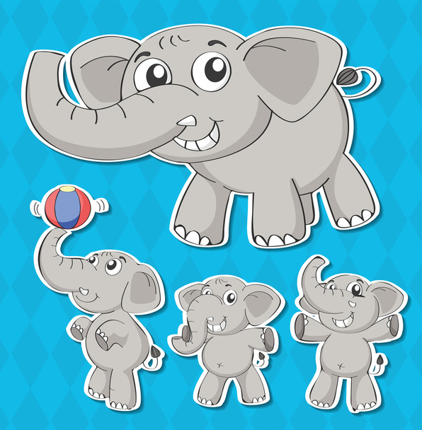 Illustration der Elefanten - Vektor, Bild